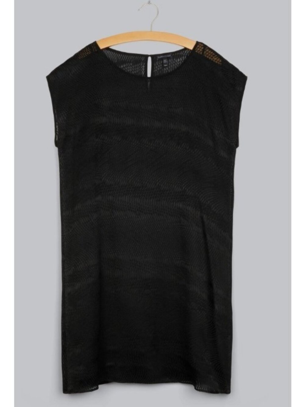 Eileen Fisher Wavy Silk Charmeuse Burnout Dress